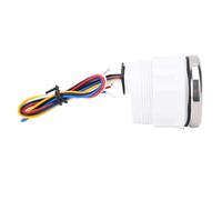 Jiawu Velocità del Motore -Tempo di Pila di Lavoro per la velocità del Motore per Camion RV 2in 8000 Rpm Tacometro con Metro Easy Installation (Quadrante Bianco Lunetta Argento)