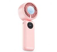 Jiawu Ventilatore Turbo Portatile Portatile con Raffreddamento a Ghiaccio, Ventilatore da Collo Pieghevole Ricaricabile a 5 Marce Wind 4000mAh, per Viaggi, Essenziale per L'estate