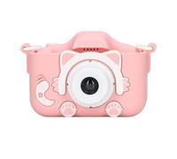 Jiawu Videocamera per Bambini Mini Fotocamera in Silicone per Bambini Giocattolo Display HD da 2,0 Pollici Messa a Fuoco Automatica da 2000 W per con Corda per il Trasporto e Custodia Antiurto (PINK)