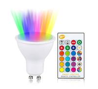 Jiaxu luci ad Ampio voltaggio 1pack LED Lampadina GU10 10W 110 V 220 V for la Decorazione della Decorazione Domestica Colore variabile RGB LED Lampada con Telecomando IR Lampadine per la casa (Colore