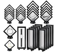 Jiayaus 30 PCS Vetrina Galleggiante, Vetrina Per Monete 3D, Cornici Galleggianti In PE Trasparente, Contenitore Per Gioielli, Monete Di Sfida, Medaglie, Francobolli, Conchiglie, Fossili