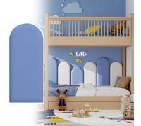 JIAYING 3D Antiurto Rivestimento Murale for Bambini Staccabile Adesivo Pannelli Murali, Softpack Insonorizzati Adesivi Murali Testiera Pannello di Protezione(Blue,20cmx40cm-2pcs)