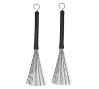 Jiayouy 1 paio di spazzole a filo per batteria, bacchette per percussioni, retrattili, per cajon, jazz, batteristi, acustici, suonare gli amanti della musica