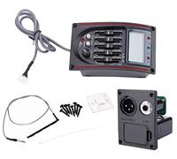 Jiayouy 1 Set EQ LC-5 Pickup Piezo Chitarra Acustica 5 Bande Preamplificatore Amplificatore Equalizzatore Tuner con Display LCD