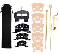 Jiayouy 12 pezzi Kit di strumenti di manutenzione riparazione violino con ponte in acero, calibro modello, sollevatore corde, calibro sonoro, clip retriever, strumenti per liutaio per violino setter