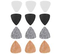 Jiayouy 12 plettri in feltro da 3 mm di spessore, per basso, chitarra, ukulele, multicolore