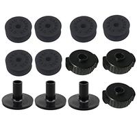 Jiayouy 12 supporti per piatti Hi-Hat accessori con 40 mm rondella per piatti manicotti per piatti Quick-Set Dado per piatti (nero)