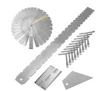 Jiayouy 13 strumenti da liutaio tra cui 32 lame, spessimetro, 9 pezzi, calibro per raggio, collo della chitarra, bordo dritto, righello per chitarra e basso, strumento di impostazione per chitarra e