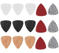 Jiayouy 15 plettri in feltro da 3 mm, per basso, chitarra, ukulele, multicolore