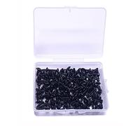 Jiayouy 150 pezzi kit viti per chitarra plettro piastra posteriore viti di montaggio Phillips per Fender Strat Tele ST SQ chitarra elettrica (nero)