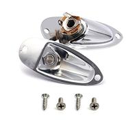 Jiayouy 2 pezzi barca stile chitarra uscita jack presa piastra con viti per Fender Strat Stratocater chitarra elettrica parti di ricambio argento