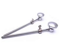 Jiayouy 2 Pezzi Grancassa Pedale Battente Lega di Alluminio Martello Testa Percussione Strumento Accessorio Parte Argento 2