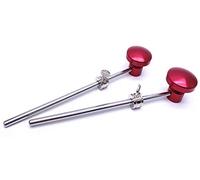 Jiayouy 2 Pezzi Grancassa Pedale Battitore In Lega di Alluminio Martello Testa Strumento Percussione Parte Accessorio Rosso 2