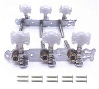 Jiayouy 2 pezzi sintonizzatori per chitarra pioli per sintonizzatori chiavi teste macchina per chitarra acustica folk 3R3L placcato argento