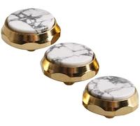 Jiayouy 3 bottoni per strumenti musicali con valvola a tromba, accessori dorati con intarsio turchese bianco