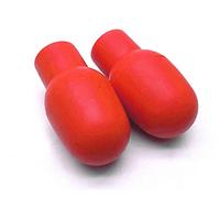 Jiayouy Bacchette in gomma, punte per batteria, accessori per strumenti a percussione, confezione da 2, colore: rosso