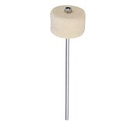 Jiayouy Battitore a pedale per grancassa in feltro bianco con manico in acciaio inox