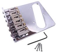 Jiayouy Chrome Bridge Assembly 6 String Saddle Bridge Plate per Telecaster Style Chitarra Elettrica