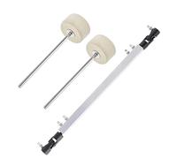 Jiayouy Confezione da 2 battitori a doppio pedale in feltro con braccio di collegamento per albero di trasmissione per batteria Kit parti di strumenti a percussione