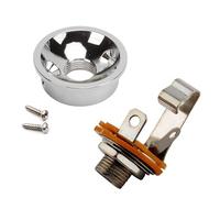 Jiayouy Jackplate elettrosocket in nichel per chitarra elettrica stile Tele/Telecaster Standard 1/4 "6.35mm Uscita Mono Jack