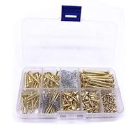 Jiayouy Kit di viti per chitarra elettrica, 248 pezzi, 9 tipi di viti per chitarra elettrica, per ponte, pickup, battistrada, sintonizzatore, interruttore, piastra per collo con molle e pinzette, colore: oro