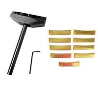 Jiayouy Luthier - Set di strumenti per la pressatura dei tasti per chitarra, basso e tastiere + 9 inserti in ottone radiano con chiave esagonale, colore: Nero