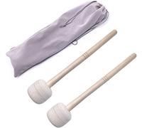 Jiayouy - Mallet per grancassa da 36 cm, con testa in feltro di lana e manici in legno, 2 pezzi