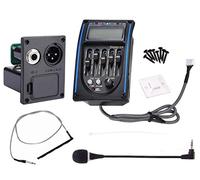 Jiayouy Pickup piezo Chitarra Acustica 5 Bande Preamplificatore Amplificatore Equalizzatore Sintonizzatore Digitale Pickup con Display LCD e Controllo Volume EQ PRENER-PM