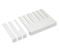 Jiayouy Set completo di 52 tasti in plastica per pianoforte con parte frontale per pianoforte, parti superiori, ricambio bianco, testa lunga 52 mm