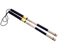 Jiayouy Set di 1 paio di spazzole per percussioni, in bambù massiccio, con comodi manici in gomma, per cajon, jazz, batteristi, acustici, suonatori e amanti della musica