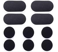 Jiayouy Set di 10 toppe per grancassa in neoprene per pedali, protezione per teste di batteria (nero)