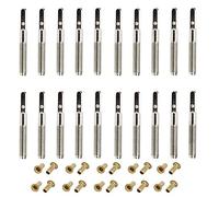 Jiayouy Set di 20 chiodi da 40 mm con rivetti in ottone, per arpa a lira, piccola arpa, strumento musicale a corda