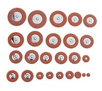 Jiayouy Set di 25 cuscinetti in pelle per sassofono contralto, parti di ricambio per riparazione sassofono, marrone, da 9 mm a 48 mm