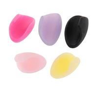 Jiayouy - Set di 5 cuscinetti per flauto, in morbido silicone, per flauto, strumento a fiato, colore: nero, viola, rosa, giallo, rosa