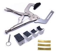 Jiayouy Strumento per liutaio per chitarra, strumento portatile per liutaio, strumento per liutaio, con 4 supporti imbottiti in PVC + 3 inserti radianti in ottone per tastiera