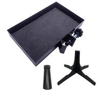 Jiayouy Supporto per microfono, supporto per musica, 25,4 x 15,2 cm, per spartiti musicali, palcoscenico, concerti, esibizioni, con accessorio per tromba, supporto per tromba e silenziatore, 3 pezzi