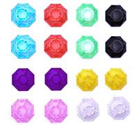 Jiayouy Tappi di protezione per pedale effetto chitarra, multicolore, a forma di diamante, confezione da 16