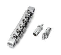 Jiayouy Tune-o-matic - Ponte con borchie per chitarra elettrica Les Paul/Epiphone Les Paul a 6 corde spaziatura delle corde 52 mm (cromato)