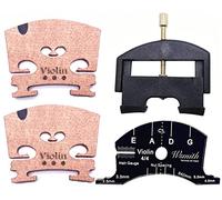 Jiayouy Violino Parti Set con 4/4 Acero Ponte/String Lifter/Template per Violino Ponte Riparazione Sostituire Strumento 4pcs