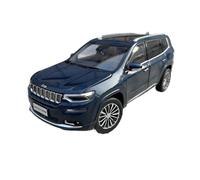 JIAYUNEU 1:18 Per Jeep Grand Commander SUV Ornamenti decorativi per modelli di auto fuoristrada in metallo pressofuso Decorazione da scrivania(Blue)