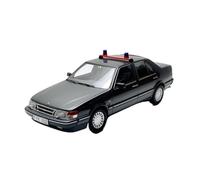 JIAYUNEU 1/18 per SAAB 9000 DC modello di auto in lega pressofusa grigia con luci della polizia decorazioni per la casa Decorazione da scrivania