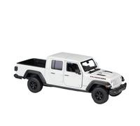 JIAYUNEU 1:27 Per Jeep Gladiator Rubicon Pickup in lega di metallo fuoristrada Ornamenti per modelli di auto Decorazione da scrivania(White)