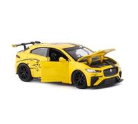 JIAYUNEU 1:32 Scala Per Jaguar I-Pace E Modello Auto In Lega Metallo Colato Miniatura Con Suono Luce Di Sport Giocattolo Kit per collezionismo di hobby(Yellow)