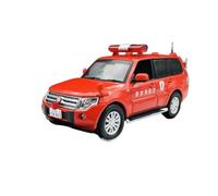 JIAYUNEU 1/43 Per Pajero Vigili del fuoco Piccolo modello in metallo pressofuso Collezione di auto souvenir in metallo Decorazione da scrivania