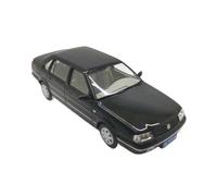 JIAYUNEU 1:43 Per Santana 2000 Ornamenti in miniatura da tavolo con display statico modello classico retrò bianco Decorazione da scrivania(Black)