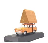 JIAYUNEU 1:43 Per Trabant 601 Lega Camper Statico Pressofuso Modello di Auto Ornamenti Decorativi Decorazione da scrivania
