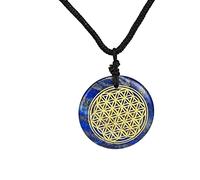 JIAZIB Collana con ciondoli Regali di Compleanno Ciondolo in Cristallo Viola Naturale colorato Corda di Cera for Il Matrimonio dell'anniversario della Figlia (Color : Lapis Lazuli)