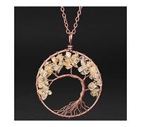JIAZIB Pendant Necklaces Birthday Gifts Agate Tree Chakra Circle for Her Anniversary Party (Color : 11)