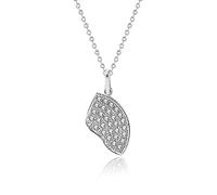 JIAZIB Pendant Necklaces Christmas Birthday Gifts 925 Silver Couple Pair Puzzle Button Pendant for Wife Anniversary (Color : Argento, Size : Woman)