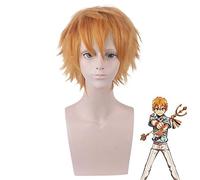 Jibaku Shounen Hanako-kun Minamoto Kou rilegato in toilette Parrucca corta gialla Costume Cosplay Parrucche sintetiche termoresistenti